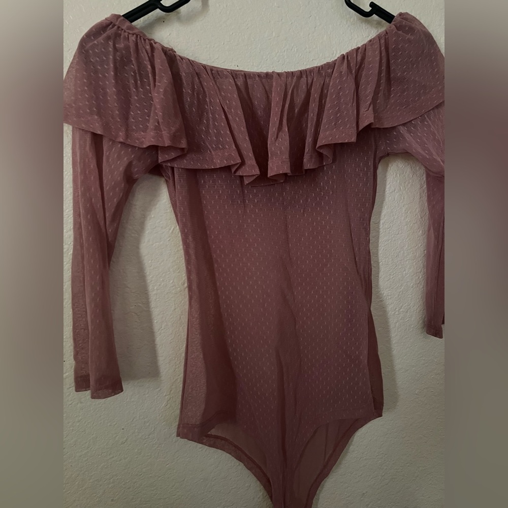 Mesh pink bodysuit